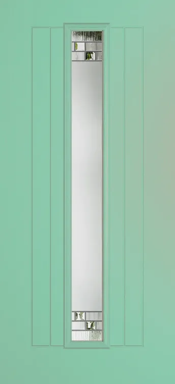Genoa composite door in Pastel Turquoise with Horizon glass