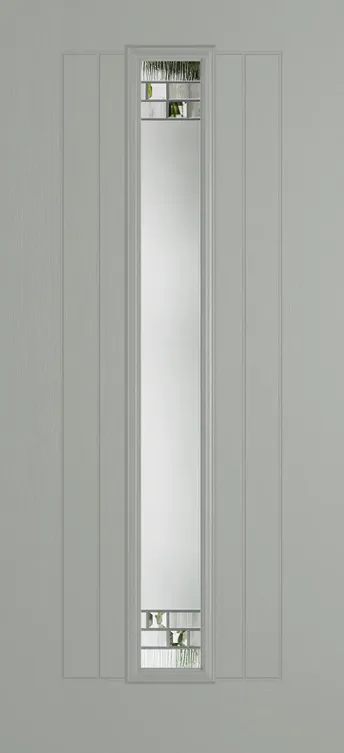 Genoa composite door in Silver Grey with Horizon glass
