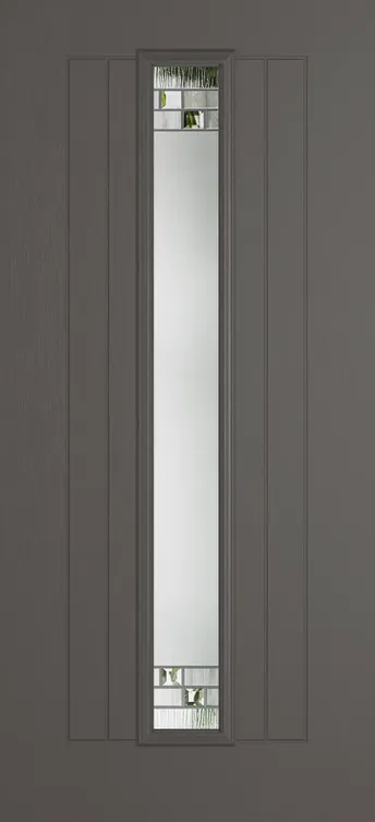 Genoa composite door in Slate Grey with Horizon glass