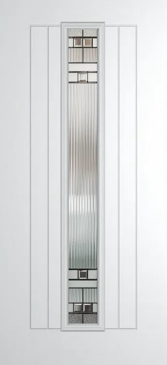 Genoa composite door in White with Manhattan glass