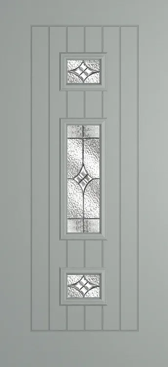 Helsinki composite door in Agate Grey with Elegance glass