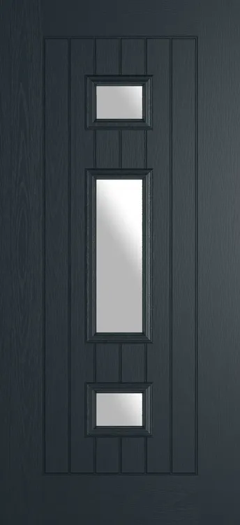Helsinki composite door in Anthracite Grey with Satin glass