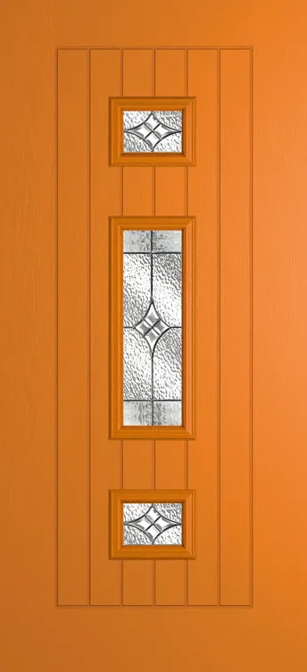 Helsinki composite door in Clementine with Elegance glass