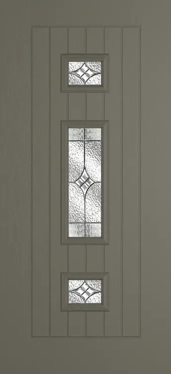 Helsinki composite door in Dolphin Grey with Elegance glass