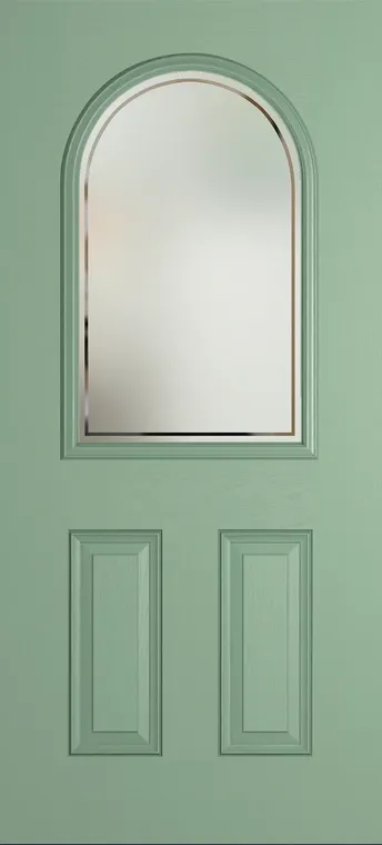 Madeira composite door in Chartwell Green with Victorian Border glass