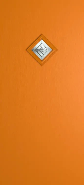 Malaga 1 composite door in Clementine with New Orleans glass