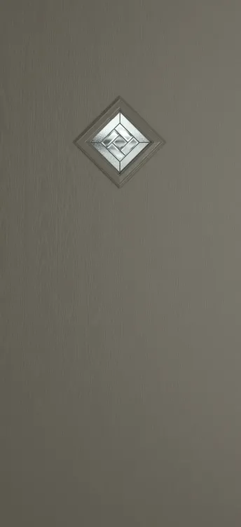 Malaga 1 composite door in Dolphin Grey with New Orleans glass