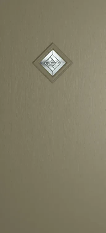 Malaga 1 composite door in Olive Grey with New Orleans glass
