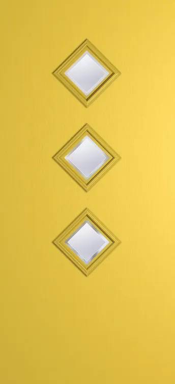 Malaga 3 composite door in Canary Yellow with Kensington glass