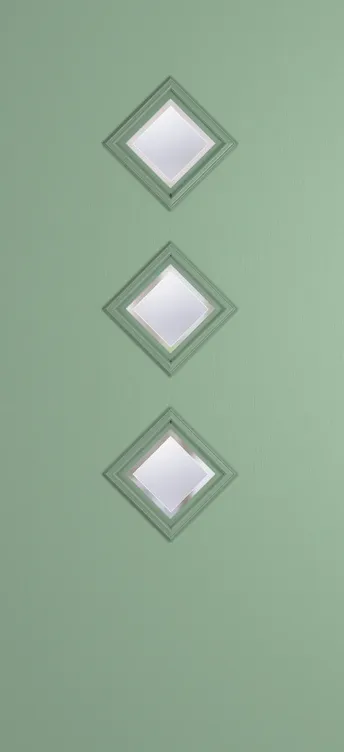 Malaga 3 composite door in Chartwell Green with Kensington glass