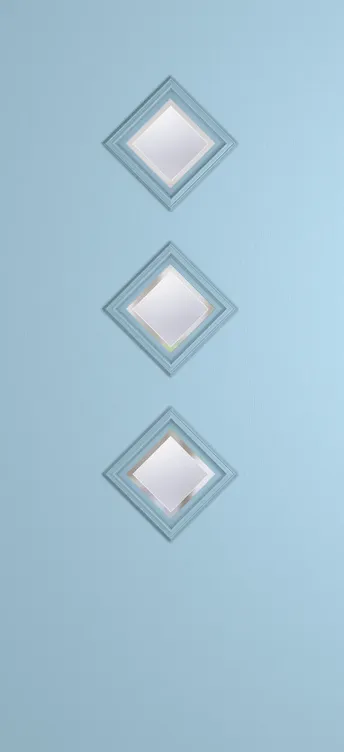 Malaga 3 composite door in Duck Egg Blue with Kensington glass