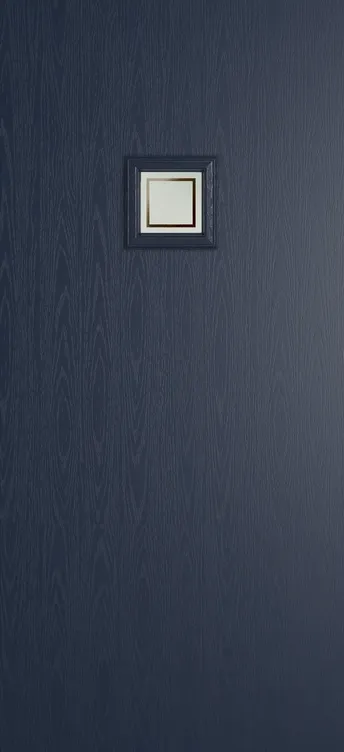 Marseille 1 composite door in Blue with Victorian Border glass
