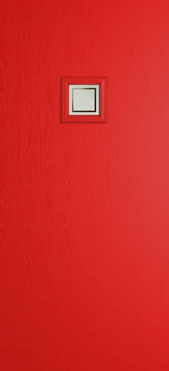 Marseille 1 composite door in Candy Red with Victorian Border glass