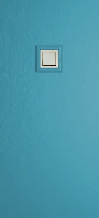 Marseille 1 composite door in Light Blue with Victorian Border glass