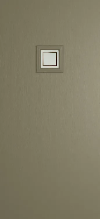 Marseille 1 composite door in Olive Grey with Victorian Border glass