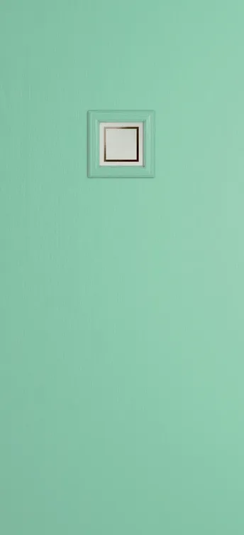 Marseille 1 composite door in Pastel Turquoise with Victorian Border glass