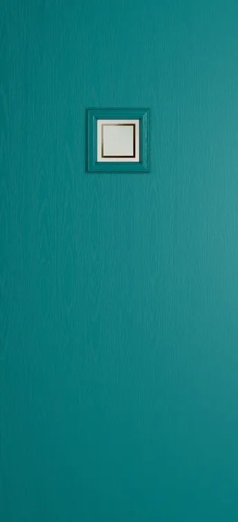 Marseille 1 composite door in Teal with Victorian Border glass
