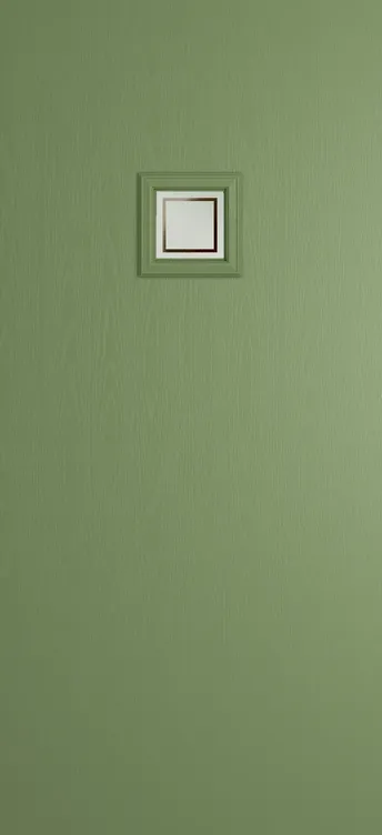 Marseille 1 composite door in Woodland Green with Victorian Border glass
