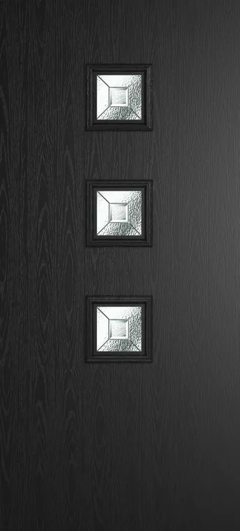 Marseille 3 composite door in Black with Simplicity glass