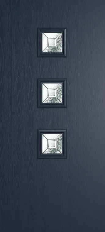 Marseille 3 composite door in Blue with Simplicity glass
