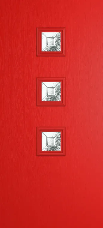Marseille 3 composite door in Candy Red with Simplicity glass