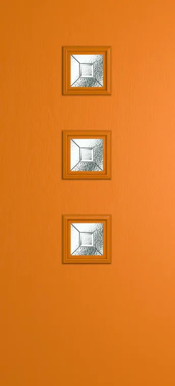 Marseille 3 composite door in Clementine with Simplicity glass