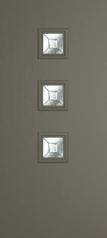 Marseille 3 composite door in Dolphin Grey with Simplicity glass