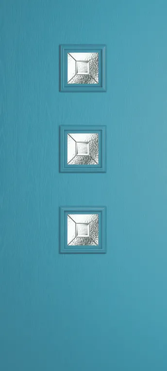 Marseille 3 composite door in Light Blue with Simplicity glass