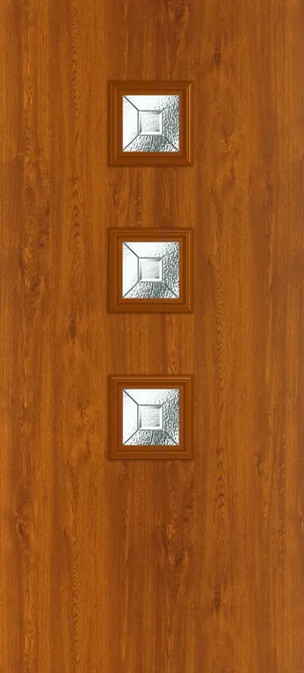 Marseille 3 composite door in Light Oak with Simplicity glass