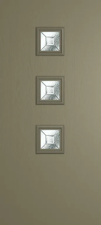 Marseille 3 composite door in Olive Grey with Simplicity glass