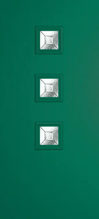 Marseille 3 composite door in Opal Green with Simplicity glass