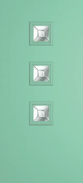 Marseille 3 composite door in Pastel Turquoise with Simplicity glass