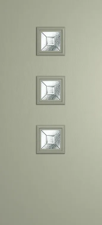 Marseille 3 composite door in Pebble Grey with Simplicity glass