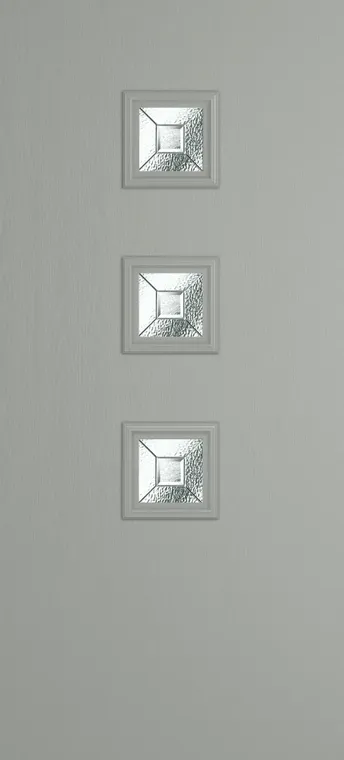 Marseille 3 composite door in Silver Grey with Simplicity glass