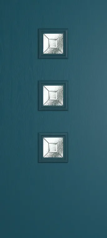 Marseille 3 composite door in Tranquil Blue with Simplicity glass
