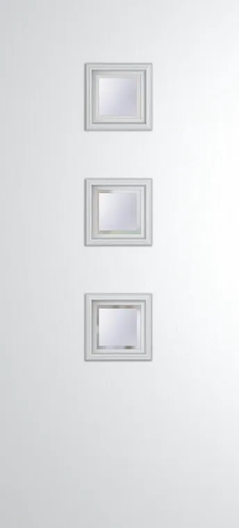 Marseille 3 composite door in White with Kensington glass