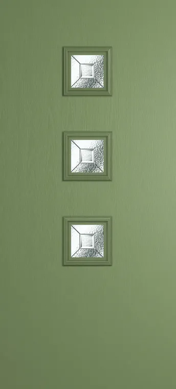 Marseille 3 composite door in Woodland Green with Simplicity glass
