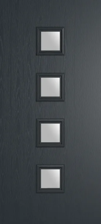 Marseille 4 composite door in Anthracite Grey with Satin glass