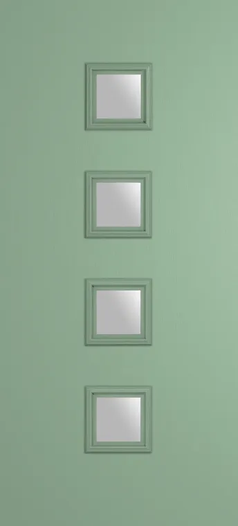Marseille 4 composite door in Chartwell Green with Satin glass