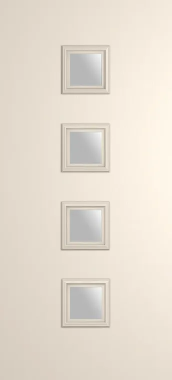 Marseille 4 composite door in Cream with Satin glass