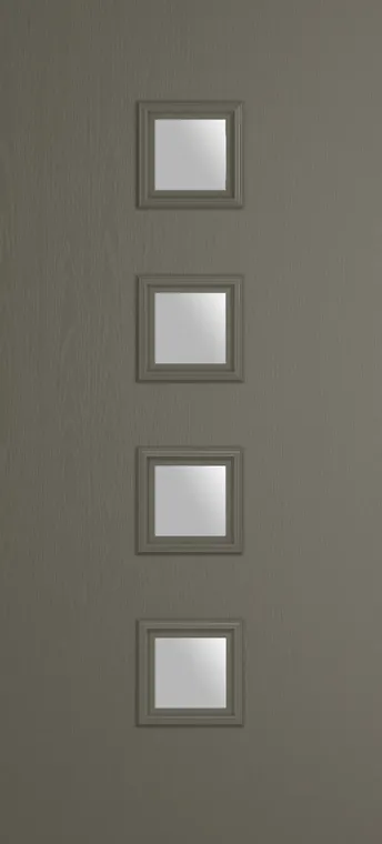 Marseille 4 composite door in Dolphin Grey with Satin glass