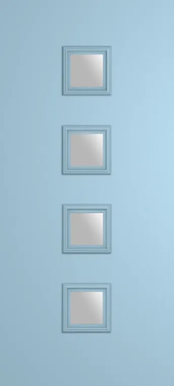 Marseille 4 composite door in Duck Egg Blue with Satin glass