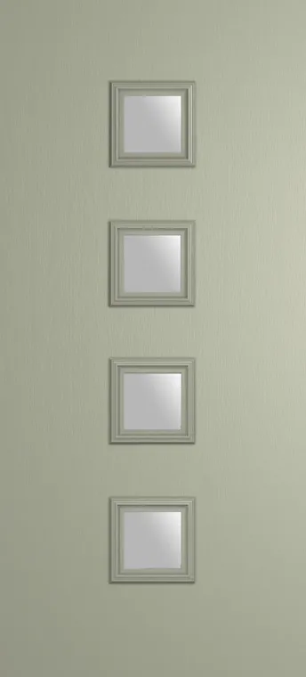 Marseille 4 composite door in Pebble Grey with Satin glass