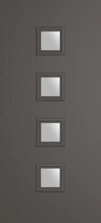 Marseille 4 composite door in Slate Grey with Satin glass