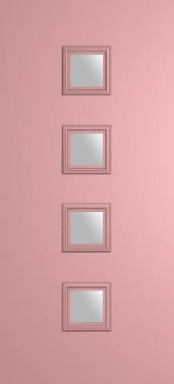Marseille 4 composite door in Sweet Pink with Satin glass