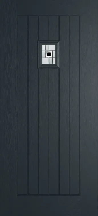 Milan 203 composite door in Anthracite Grey with Modena glass
