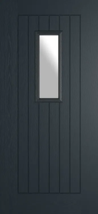 Milan 609 composite door in Anthracite Grey with Satin glass