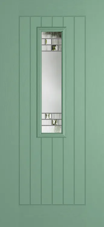 Milan 912 composite door in Chartwell Green with Horizon glass