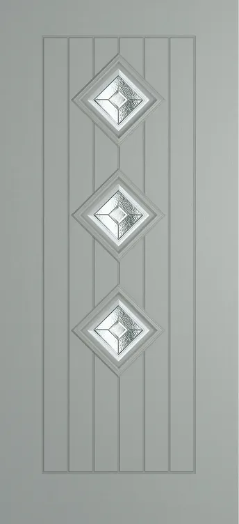 Oslo 3 composite door in Agate Grey with Simplicity glass