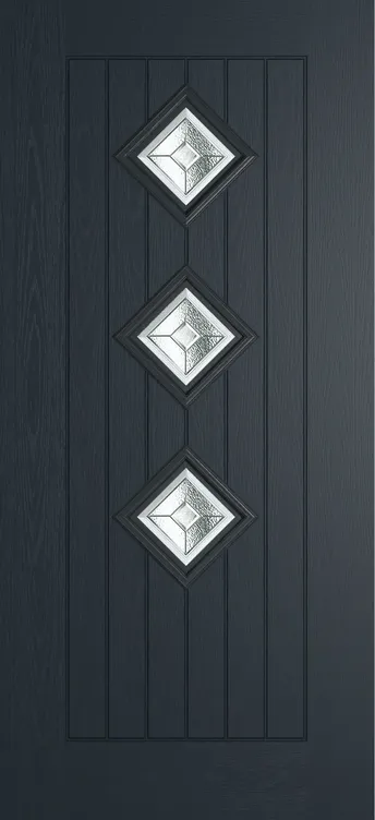 Oslo 3 composite door in Anthracite Grey with Simplicity glass